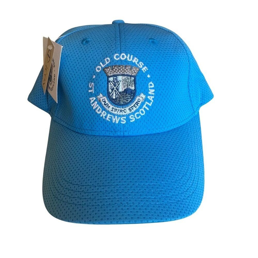 ICON Old Course St Andrews Scotland Golf Cap Blue Performance Mesh NWT